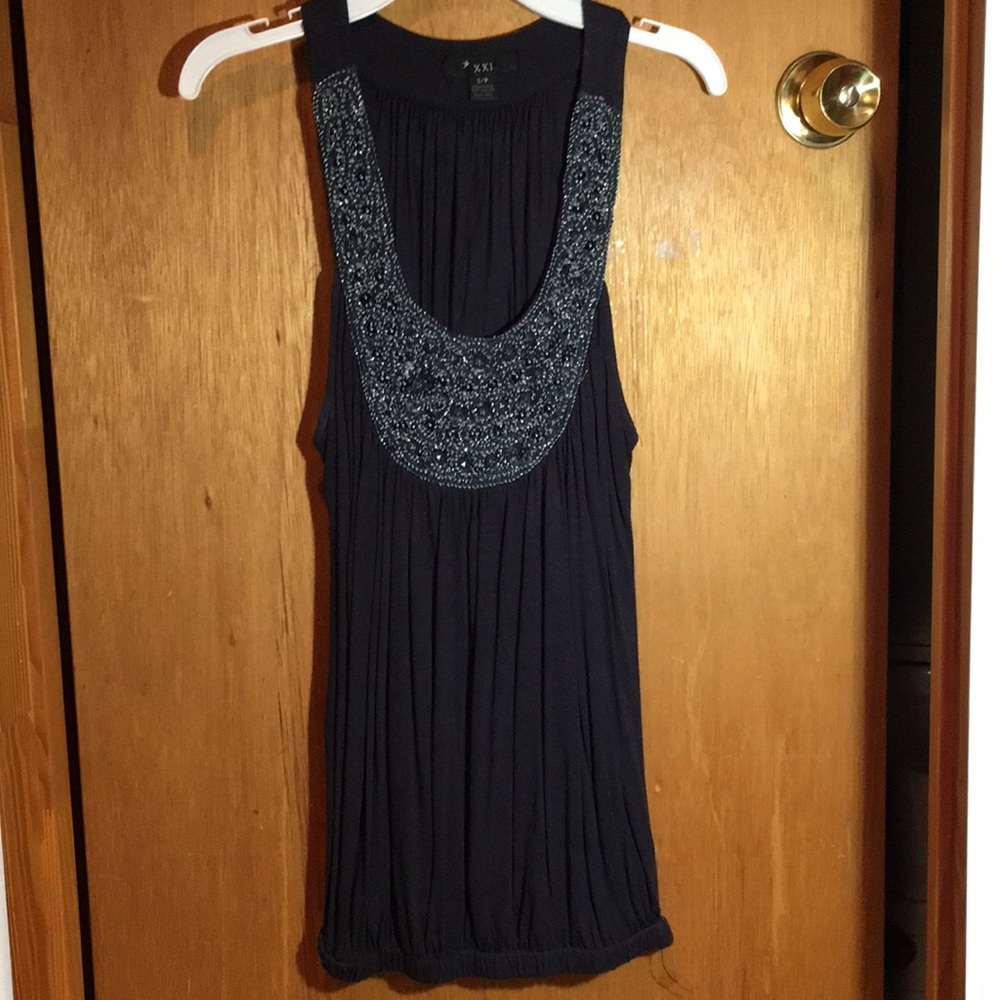 Forever 21 Gray Beaded Tank